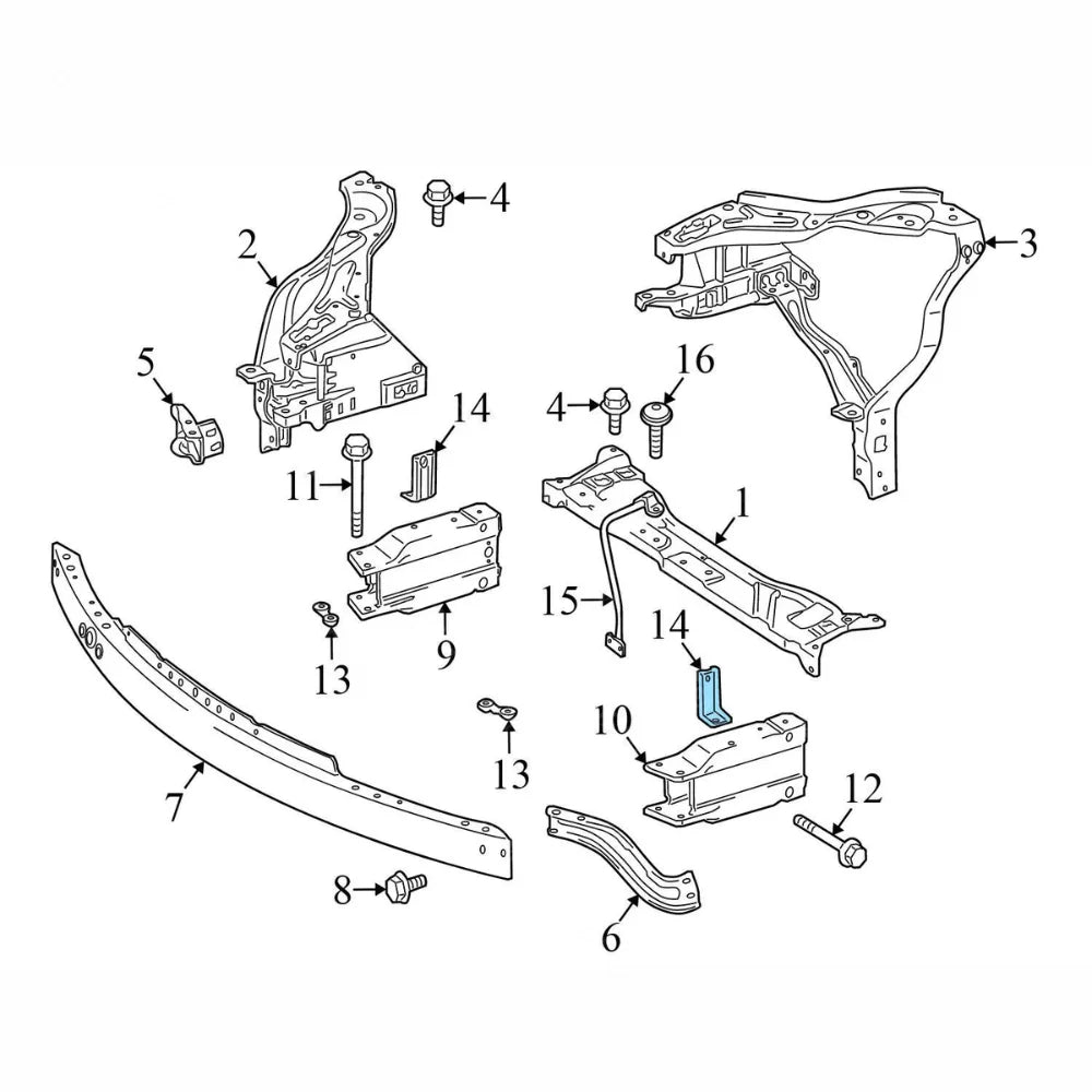 Radiator Support Bracket Car Radiator Parts 2010-2016 FOR Mercedes-Benz E-Class W212 E250 E300 E350 E400 Sedan Wagon 2126200028