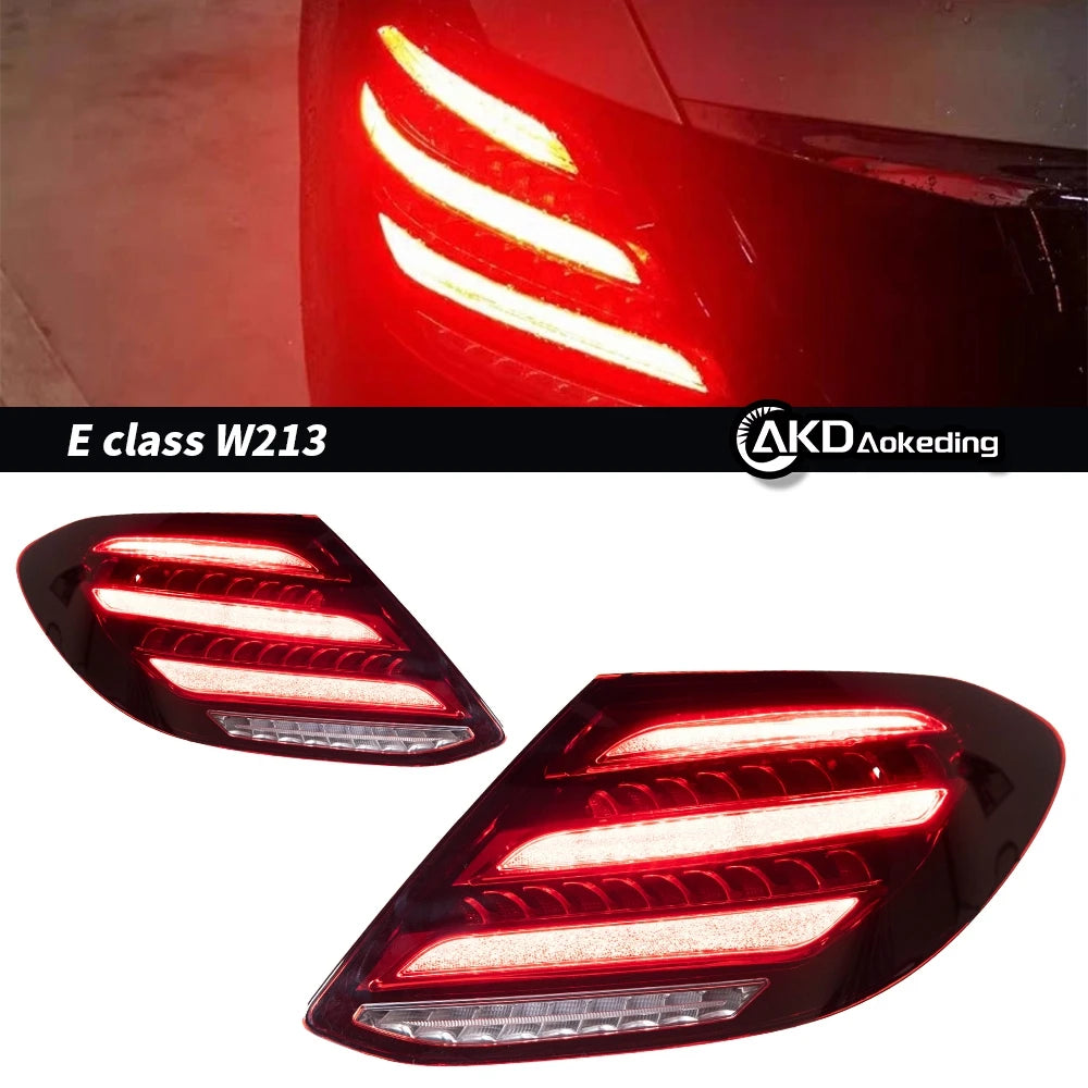 AKD Auto Tail light Parts for BENZ W213 2016-2020 E200 E260 E300 Steering signal Brake reversing light Car Accesorios Modifi